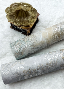 Metallic <b>Wallpaper</b> Golden Foil <b>Wallpaper</b> <b>Rolls</b> Damask <b>Wallpaper</b> Home Wall Paper 3D Metal Glitter Wall Paper for Home Decoration - Product Image 6