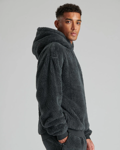 Factory Adult Ultra Soft <strong>Fluffy</strong> Plain Hooded Loungeable 1 Piece <strong>Mens</strong> Flannel Thermal 100% Polyester Winter <strong>Pyjama</strong> Pant Sleepwear - Product Image 3