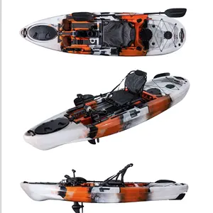 LSF Offre Spéciale en usine Kayak de pêche de 10 pieds moulé en matériau PE avec système de pédale et accessoires de bateau