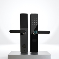 Cerradura Inteligente Semiautomática para Puerta con Huella Dactilar Biométrica, Contraseña y Tarjeta, Cerradura Tuya para Puerta de Madera de Casa o Apartamento