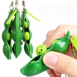Porte-clés personnalisé Edamame Fidget Toy - Jouet anti-stress à presser en forme de haricot Puchi Puti Mugen Pea pour soulager le stress et un cadeau amusant - Product Image 1