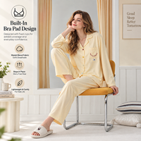 Ensemble de vêtements de nuit pour femmes en coton 2 pièces, ensembles de vêtements de détente en modal, ensembles de vêtements de détente personnalisés pour femmes, ensemble de pyjama, vêtements de nuit pour femmes