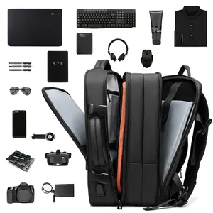 KINGSONS Factory maßge schneiderte 17 Zoll 39L großen Rucksack Reise rucksack wasserdicht USB-Rucksack wasserdicht erweiterbarer Rucksack