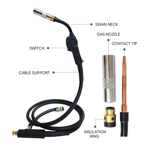 Ligero MIG antorcha CO2 <span class=keywords><strong>Gas</strong></span> 150A capacidad mango ergonómico para talleres <span class=keywords><strong>de</strong></span> soldadura <span class=keywords><strong>de</strong></span> metal a pequeña escala - Product Image 5