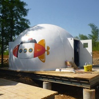 Maison dôme préfabriquée de luxe, construction modulaire en panneaux EPS