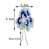 Patchs brodés à la main avec des perles, appliques 3D en or, coquillages, cristaux, perles, décoration en feutre, à coudre sur les vêtements, les sacs, les chaussures