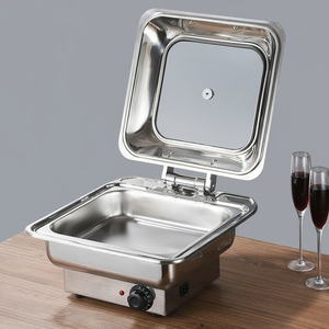 Olla Eléctrica para Calentar <span class=keywords><strong>Alimentos</strong></span> con Aislamiento <span class=keywords><strong>de</strong></span> Acero Inoxidable, Tapa con Función <span class=keywords><strong>de</strong></span> Apertura Visual, Capacidad <span class=keywords><strong>de</strong></span> 6L, para Buffet - Product Image 2