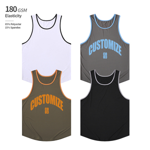 Camiseta sin mangas de secado rápido para correr de alta calidad para hombre, camisetas sin mangas para gimnasio muscular, camisetas con logotipo personalizado - Product Image 1