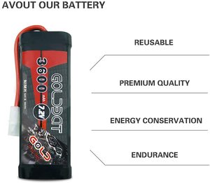 6s 7.2V 3600mAh NEMH Battery with Tamiya Connector for RC Car RC Truck RC Boat - Product Image 3