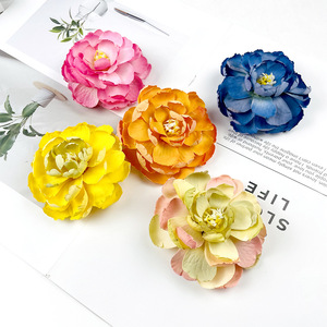Fleurs de pivoine artificielles 8cm, bouquet de fleurs en soie pour accessoires de photographie de mariage, décorations pour la maison - Product Image 3