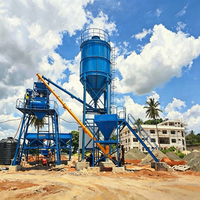 Centrale à béton HZS25, 25 m3 par heure, avec quatre bacs doseurs et un silo à ciment