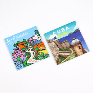 Diseño personalizado de fábrica, recuerdo de <span class=keywords><strong>Cuba</strong></span>, imán de La Habana, placa de hojalata cuadrada de Metal para turistas, imán de nevera - Product Image 5