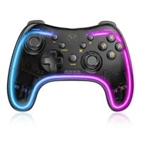 Manette de jeu filaire et sans fil, 10 couleurs RVB, double moteur de vibration, batterie intégrée de 800 mAh, manette de jeu pour Nintendo Switch Pro