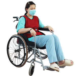 Yuqilin Restraint Wheelchair Fixation Belt Vest Maroon M Gray M Maroon L Gray L Breathable Composite Fabric Home Use - Product Image 1