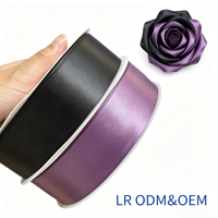 Ruban en satin double face écologique de 1,5 pouce et 100 yards, ruban floral de luxe pour fleurs préservées, emballage cadeau, bouquet de mariage