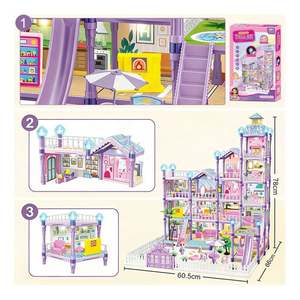 Kit de Casa de Muñecas Creativa, Modelo de Villa en Miniatura de Madera con Muebles, Iluminación y Accesorios, Regalo para Niños - Product Image 2