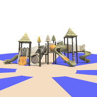 Équipement de terrain de jeu extérieur pour enfants, toboggan et balançoire, construction en acier galvanisé, capacité de 500 kg pour les enfants de 3 à 12 ans