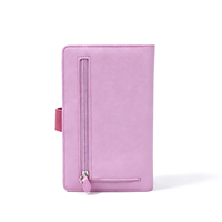 Carpeta de Cuero PU A6 para Organizar Dinero en Efectivo con Bolsillos Transparentes con Cierre, Carpetas de Archivo, Logotipo Personalizado para Promoción de Marca