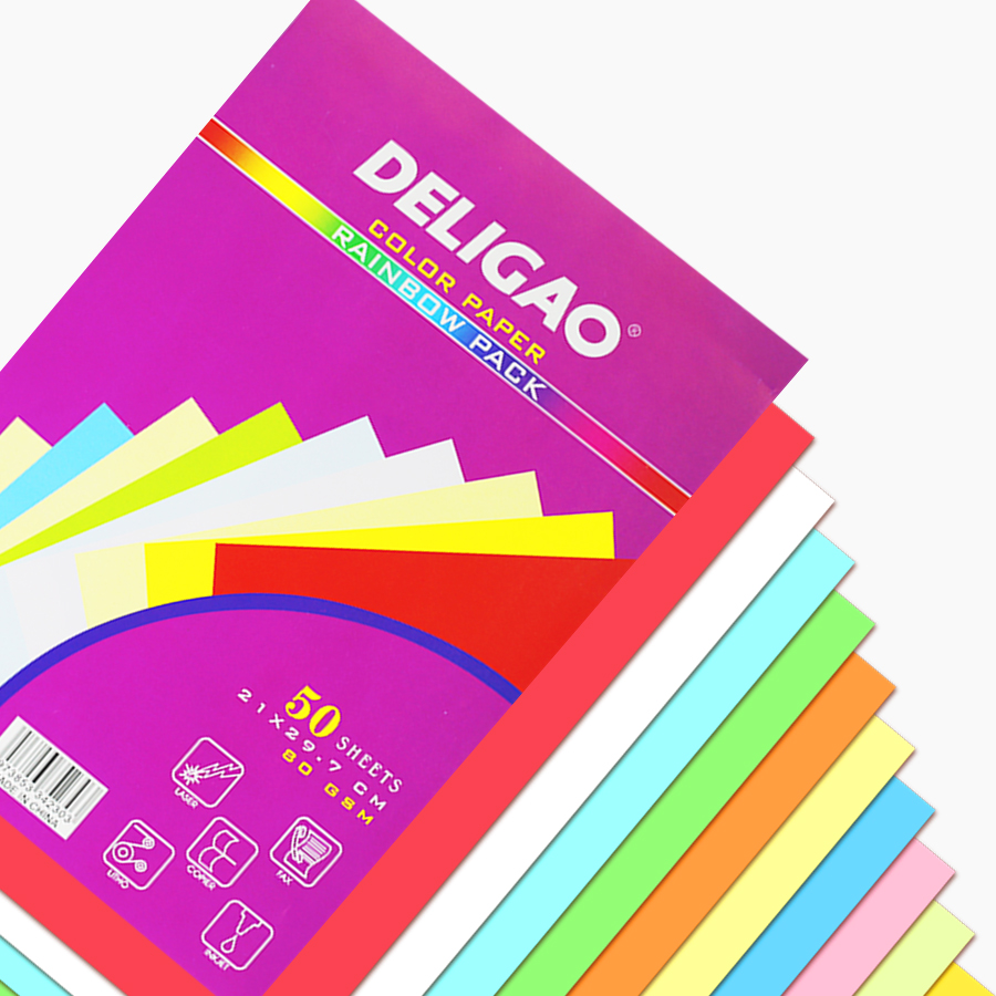Crafting, Painting and Printing Made Better with Handmade and Colorful A4 80g Cardboard Paper with <Solid Core