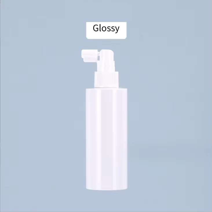 Botella blanca brillante + catéter blanco