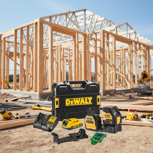 เลเซอร์เส้นสีเขียว Dewalt แบบหลายเส้น 360 องศา ปรับระดับอัตโนมัติ สำหรับงานก่อสร้างและการจัดตำแหน่ง - Product Image 2