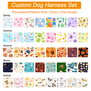 Set tali kekang hewan peliharaan bunga pola Logo kustom Hari Valentine lembut dapat disesuaikan rompi <span class=keywords><strong>Harness</strong></span> anjing untuk hadiah anjing kucing kecil - Product Image 4