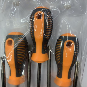 Jeu de tournevis 7 pièces isolés, confortables, avec manche en plastique, multi-usages, orange, en boîte, OEM, 6*125mm, pour usage domestique - Product Image 4