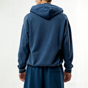 KingSen Custom Heavyweight Cotton <b>Men</b> Hoodie Retro Splatter Spray Dye Contrast Stitch Oversized Streetwear <b>Pullover</b> Casual Wear - Product Image 5