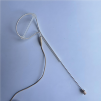 Microphone intra-auriculaire invisible filaire à condensateur avec embout en caoutchouc, micros mains libres pour chanteurs ou enseignants