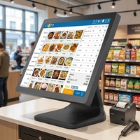 Terminal de point de vente et caisse enregistreuse tout-en-un de haute qualité avec écran tactile de 17 pouces en aluminium, Windows 10/11 pour restaurants