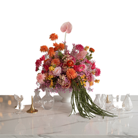 Fleurs artificielles toucher réel Couleurs printanières : Gladiolus, Calla Lily, Amaranthus pour centre de table, guirlande de fleurs suspendue pour allée, intérieur/extérieur