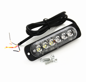 Barre lumineuse stroboscopique mini 18W 6 LED, haute puissance, luminosité élevée, feux de <span class=keywords><strong>calandre</strong></span> pour ambulance, camion de pompiers, camion lourd, 12-24v, état neuf - Product Image 1