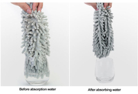 Duster télescopique extensible en microfibre pour le nettoyage des ventilateurs de plafond, des stores de voiture - Conception à long manche pliable