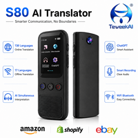 Dispositif de traduction en gros avec écran tactile de 2 pouces, charge rapide, enregistrement multimédia pour les affaires, le tourisme et l'éducation