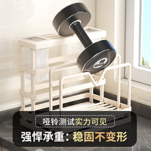 Kitchen Storage Rack Cutting <b>Board</b> Pot Lid Holder Drain Tray Multi Functional Chopstick Knife Organizer Carbon Steel Rectangle - Product Image 4