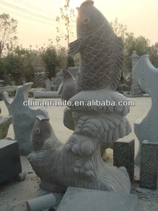 Grosir Pabrik dekorasi taman Jepang patung ikan ornamen batu air mancur untuk dijual - Product Image 2