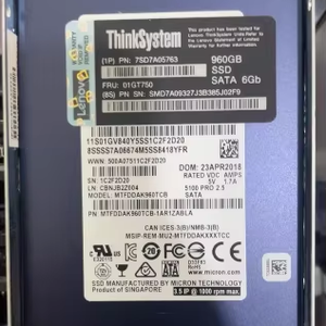 7SD7A05763 01GT750 ThinkSystem 2.5-дюймовый 960 ГБ SSD Mainstream SATA 6 Гбит/с с возможностью горячей замены MTFDDAK960TCB - Product Image 2