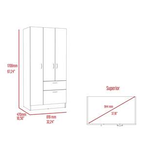 Set Camera da Letto Nero con Armadio Cartagena e 2 Comodini Omaha - Product Image 6