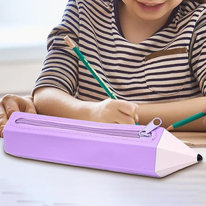Étuis à crayons personnalisés avec logo imprimé, en silicone, avec fermeture éclair, pour étudiants, en gros, couleurs vives, pour rangement - Product Image 1