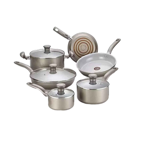 Logotipo personalizado Serie Essence aceptable Olla de cocina de cerámica resistente clásica Juegos de utensilios de cocina antiadherentes con tapa de olla - Product Image 2