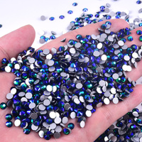 BOBOHOO Usine Vente Directe AB Revêtement Placage Flatback Perles De Verre Cristal Non Hot Fix Strass pour Robe Art Artisanat