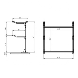Heavy Duty Free Standing T6061 Aluminum Storage <b>Rack</b> for 3 Kayaks or Canoes - Product Image 1