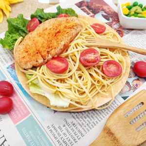 Vòng bằng gỗ tấm ăn tối Patterned tấm sets cho các trường học & nhà hàng dụng cụ nhà bếp & đồ dùng ăn uống - Product Image 4