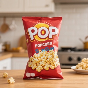 Bolsa Doypack Personalizada con Logotipo Impreso, Reciclable, de 100g, 200g, 500g, para Alimentos Secos, Palomitas de Maíz, Bolsa de Fondo Plano, Bolsa de Mylar Esmerilada - Product Image 3