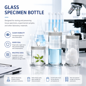 Flacon en verre pour échantillons de laboratoire de pathologie Degao, 45x60, 45x90, 45x120, 60x90, 60x120 mm, flacon de stockage scellé à bouche givrée - Product Image 2