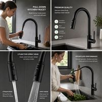 Robinet de cuisine à bec flexible haut en alliage de zinc, mitigeur chaud/froid en acier inoxydable pour évier