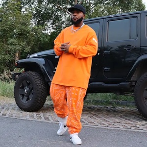 Ensemble pantalons de survêtement et sweat à capuche Sweats à capuche zippés en coton épais grande taille Sweats à capuche personnalisés pour hommes - Product Image 3