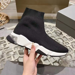 Zapatillas Retro Negras de Caña Alta para Mujer y Hombre, Transpirables, Suaves, Cómodas, con Plataforma y Cordones, Tipo Calcetín - Product Image 3