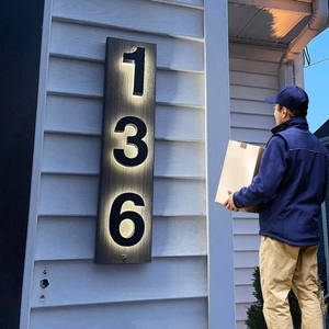 Custom Metallic Silver <strong>Black</strong> Office Plate <strong>Number</strong> Letter Sign <strong>House</strong> Light Hotel Company Department Led Signage Door <strong>Number</strong> Sign - Product Image 5