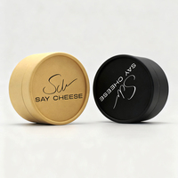 Boîte d'emballage cosmétique en carton rond biodégradable avec logo personnalisé, boîte à savon, boîte à crème pour le visage résistante à l'huile, tube en papier kraft